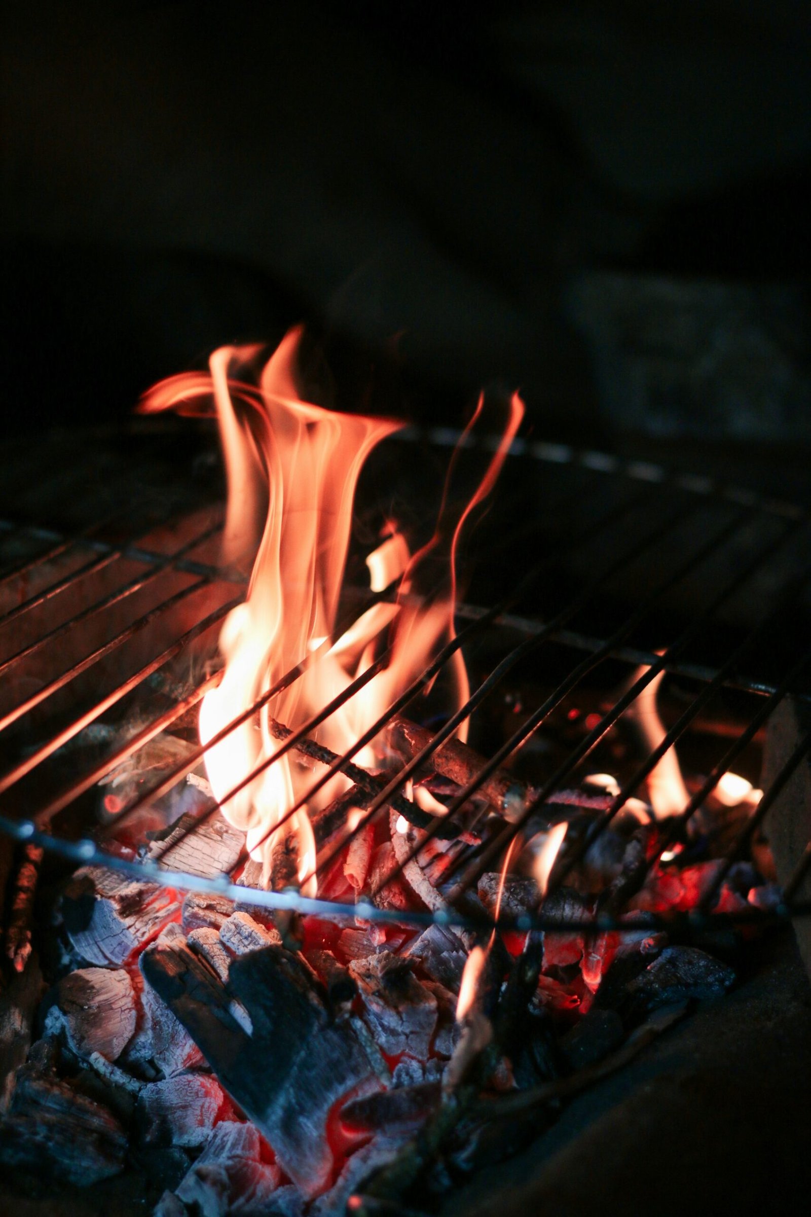 Grill above open fire